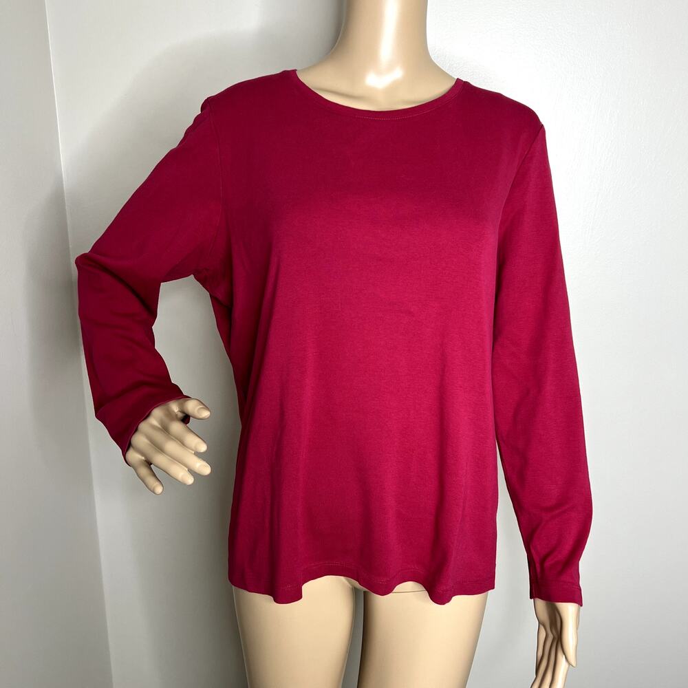 Talbots Pink Long Sleeve Crewneck Top